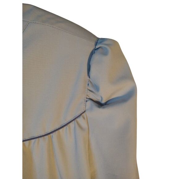 Vintage 80s Beige Trench Coat Rain Duster Jacket Belted Purple Lining Size 16 - Picture 4 of 8